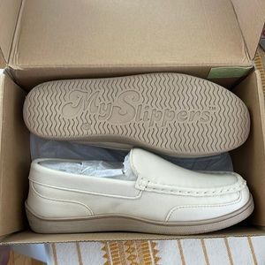 MySlippers beige slip on loafers